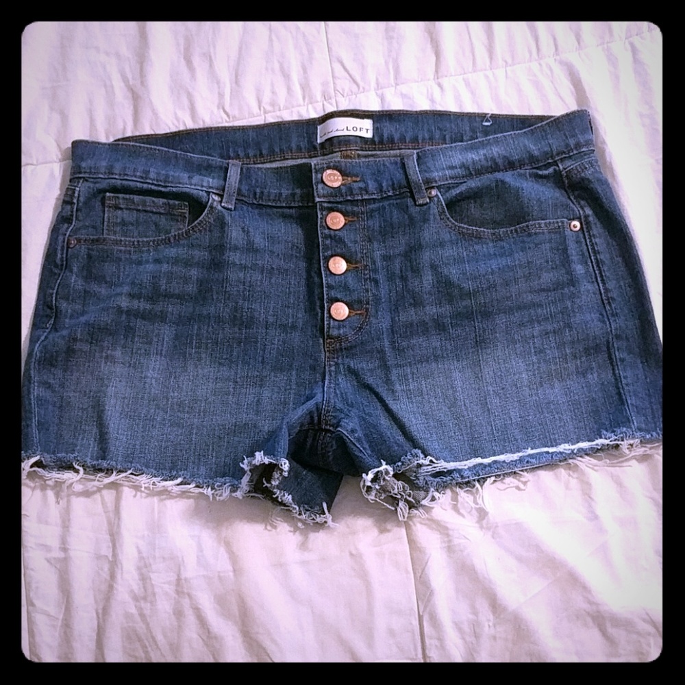 Loft Frayed Denim Shorts